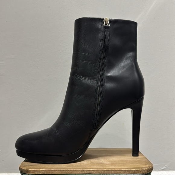 Nine West Black Leather Ankle Boots - Picture 2 of 6